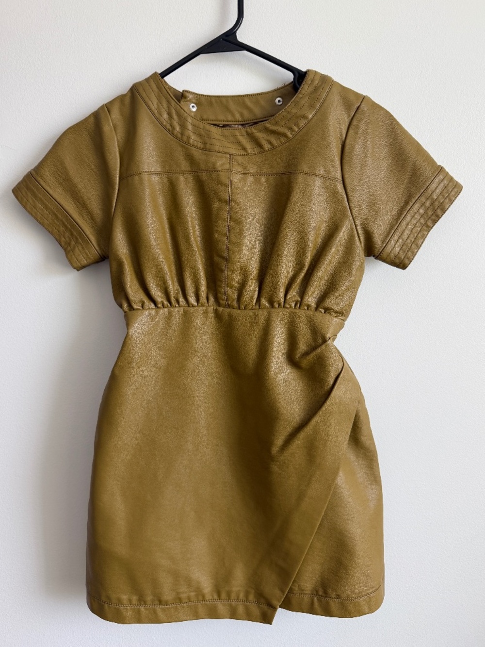 Habitual ‘Leather’  Asymmetrical Olive Green Dress